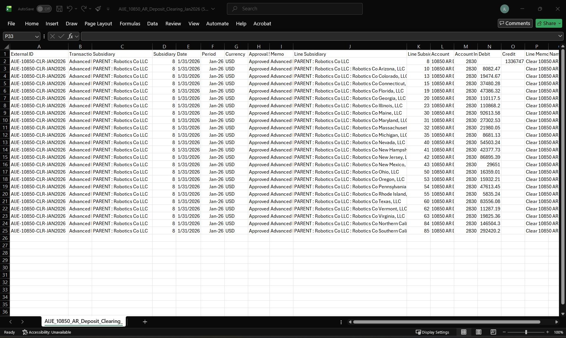 Automated Journal Entry Creation screenshot 2