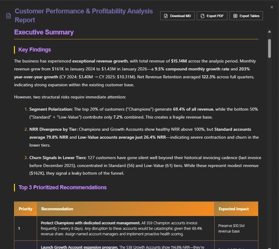 Customer Analysis screenshot 1