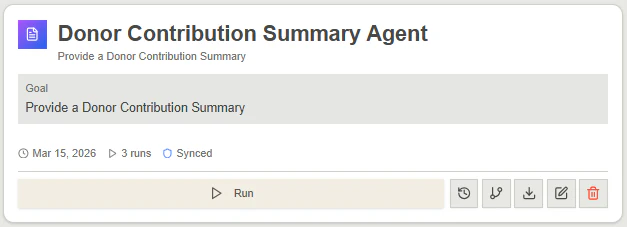 Donor Contribution Summary screenshot 1