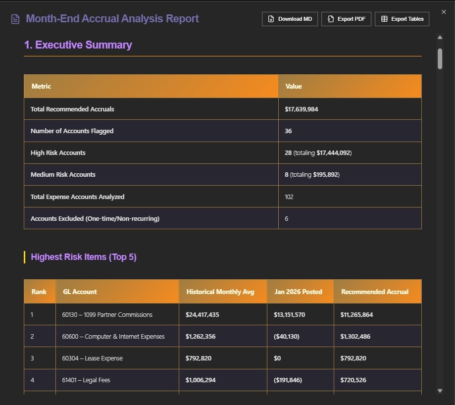 Month-End Expense Accruals screenshot 1