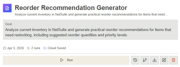 Reorder Recommendation Generator screenshot 1